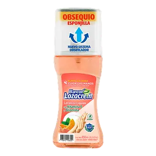 Jabon Líquido Frasco+Esponja Vitamina E Lozacrem