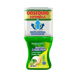 Jabón Líquido Frasco+Esponja Lozacrem