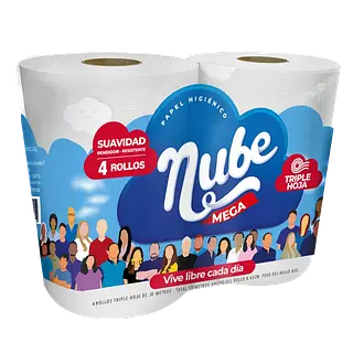Papel Higiénico Mega Triple Hoja Nube