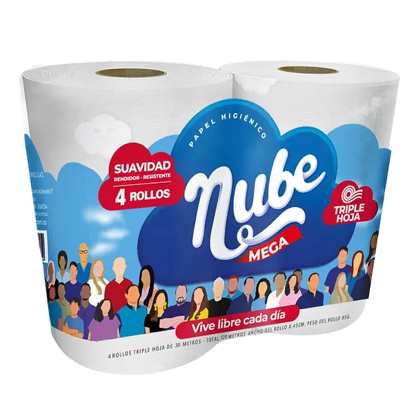 Papel Higiénico Mega Triple Hoja Nube