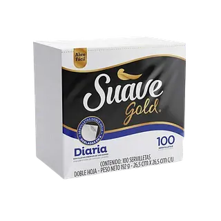 Servilleta x100 Diaria Suave Gold 