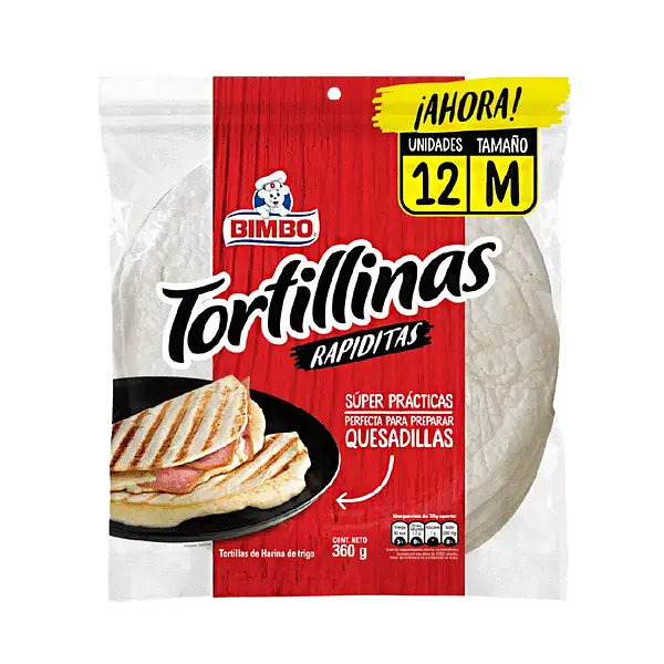 Tortillinas Talla M Roja Bimbo