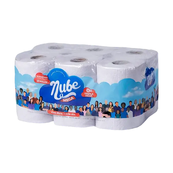 Papel Higiénico Mega Triple Hoja Nube