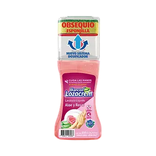 Jabón Líquido Frasco+Esponja Aloe Y Rosas Lozacrem