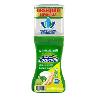 Jabón Líquido Frasco+Esponja Limón Lozacrem