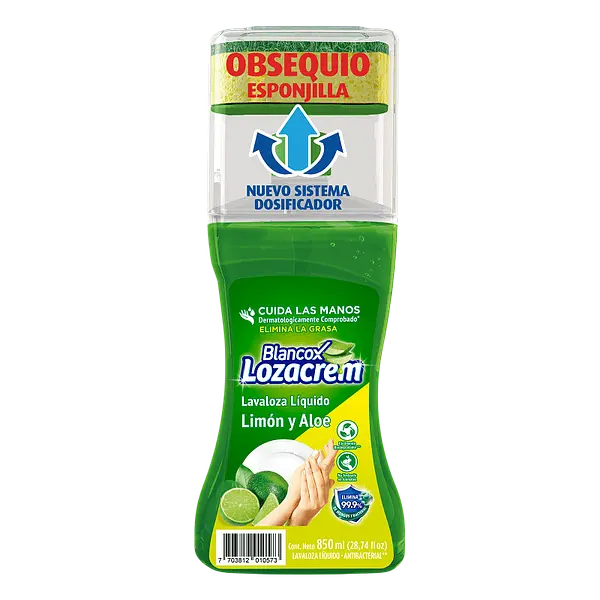 Jabón Líquido Frasco+Esponja Limón Lozacrem