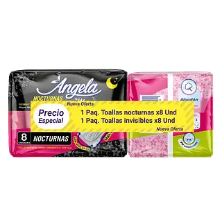 Toalla Nocturna+Gratis Toalla Invisible Angela