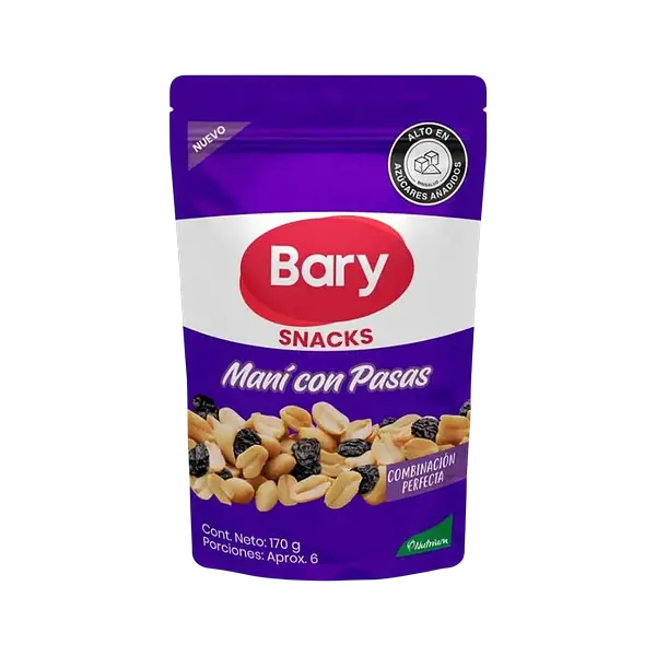 Maní Sal Con Uvas Pasas Bary