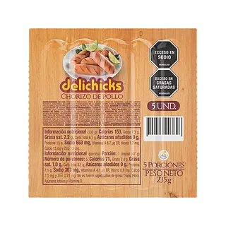 Chorizo de Pollo Delichicks 