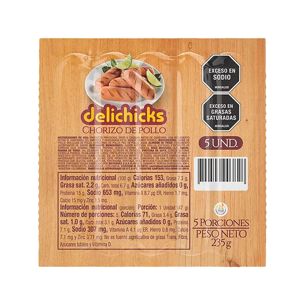 Chorizo de Pollo Delichicks 
