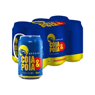Bebida Colombiana En Lata Cola&Pola 