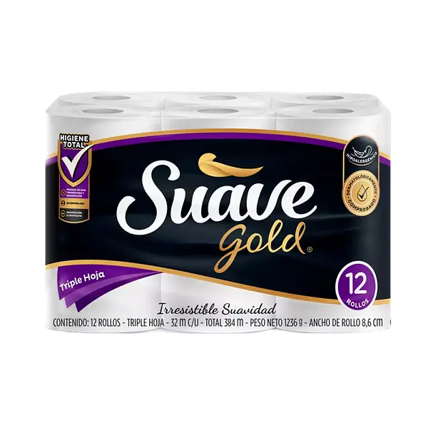 Papel Higiénico Triple Hoja Suave Gold