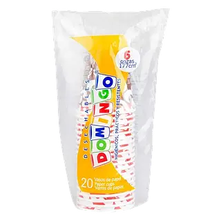 Vaso Cartón 6oz Domingo