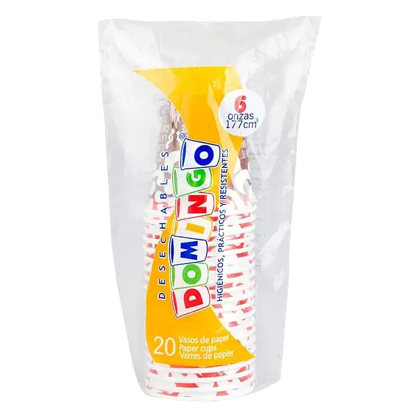 Vaso Cartón 6oz Domingo