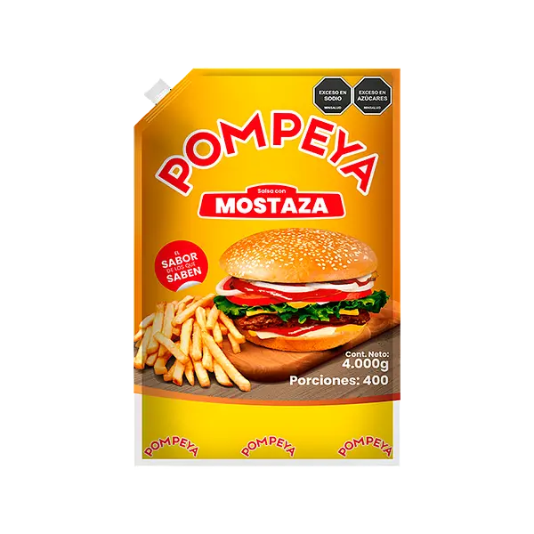 Salsa Mostaza Galón Bolsa Pompeya