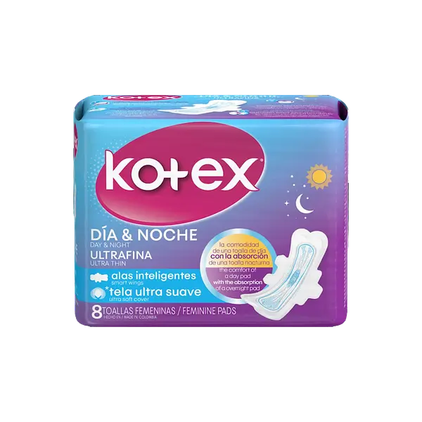 Toallas Día&Noche Kotex