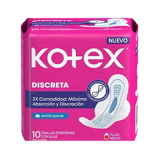 Toallas Higiénicas Discreta Kotex