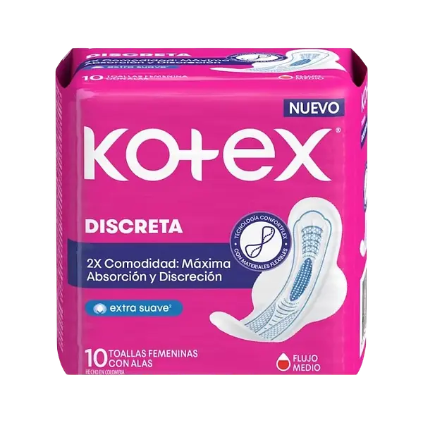 Toallas Higiénicas Discreta Kotex