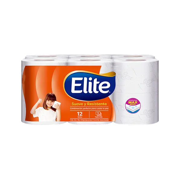 Papel Higiénico Suave & Resistente Triple Hoja Elite