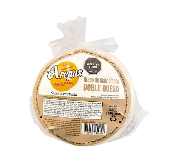Arepa Doble Queso Santa María