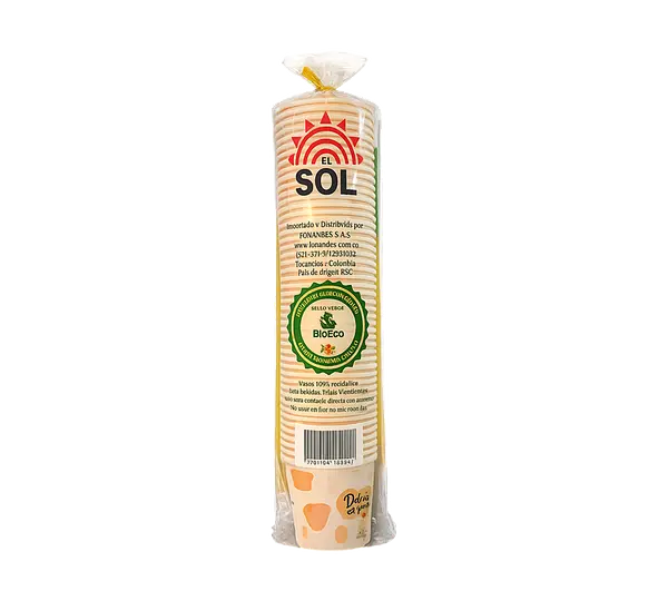 Vaso Cartón El Sol