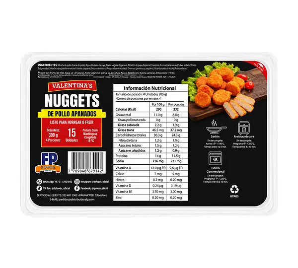 Nuggets Pollo Apanados Valentina'S